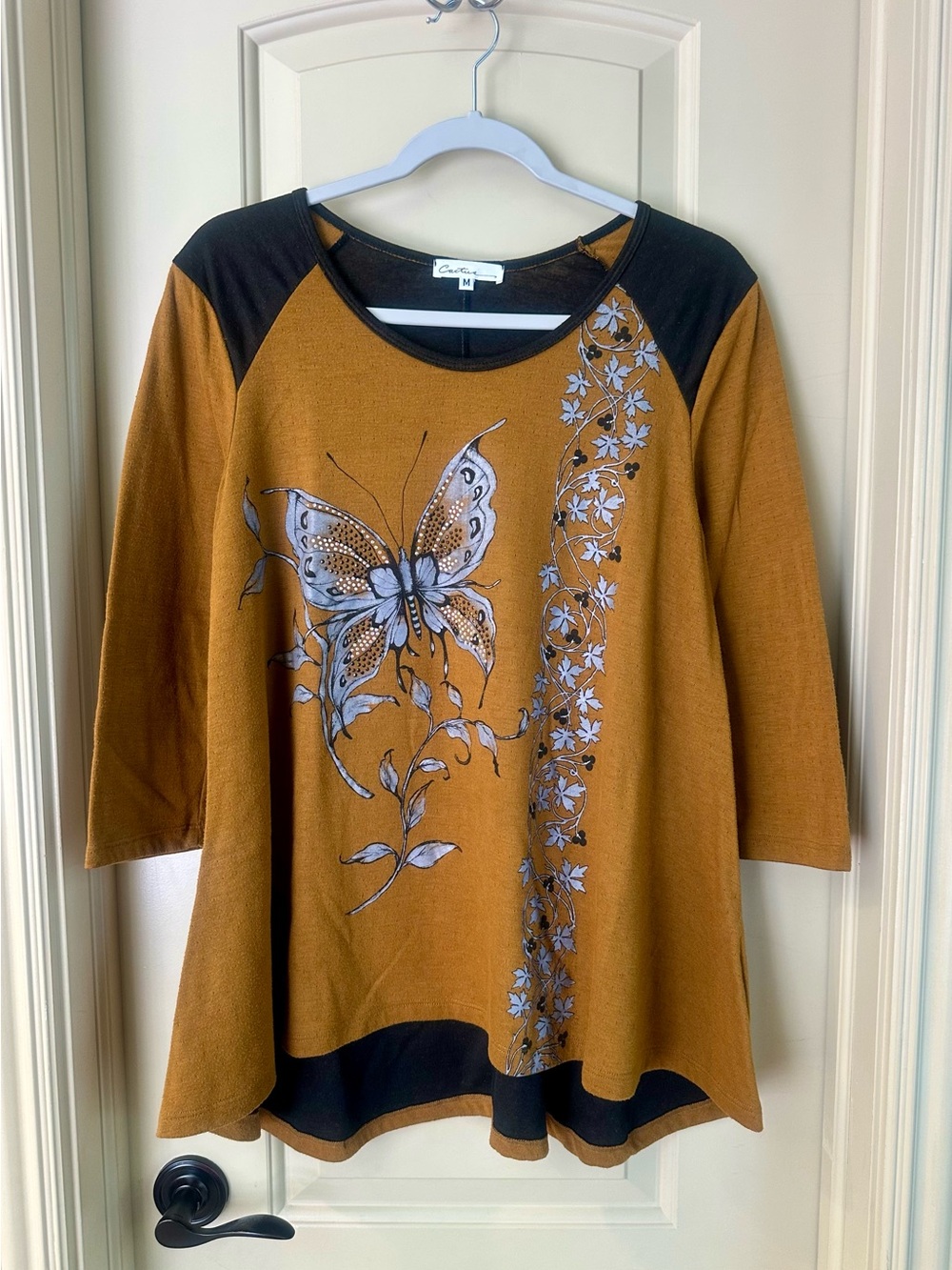 Women’s Cactus Top; Brown/Black/Gray; Size M